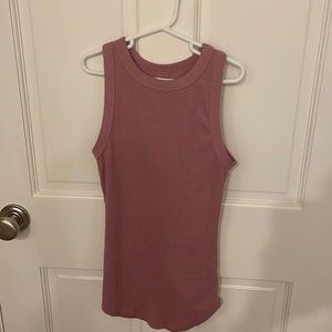 Ribbed long tanktop
